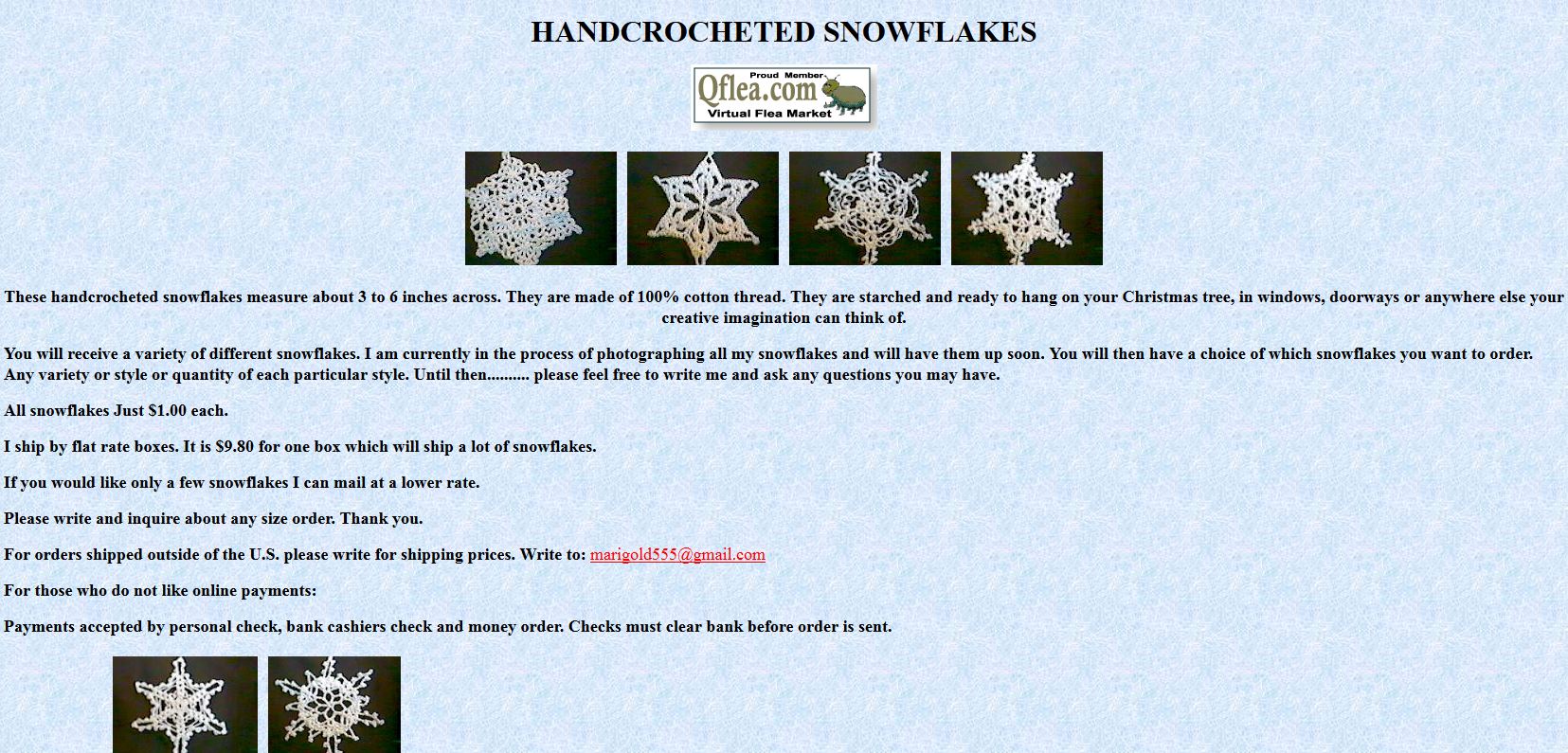 Handcrocheted Snowflakes